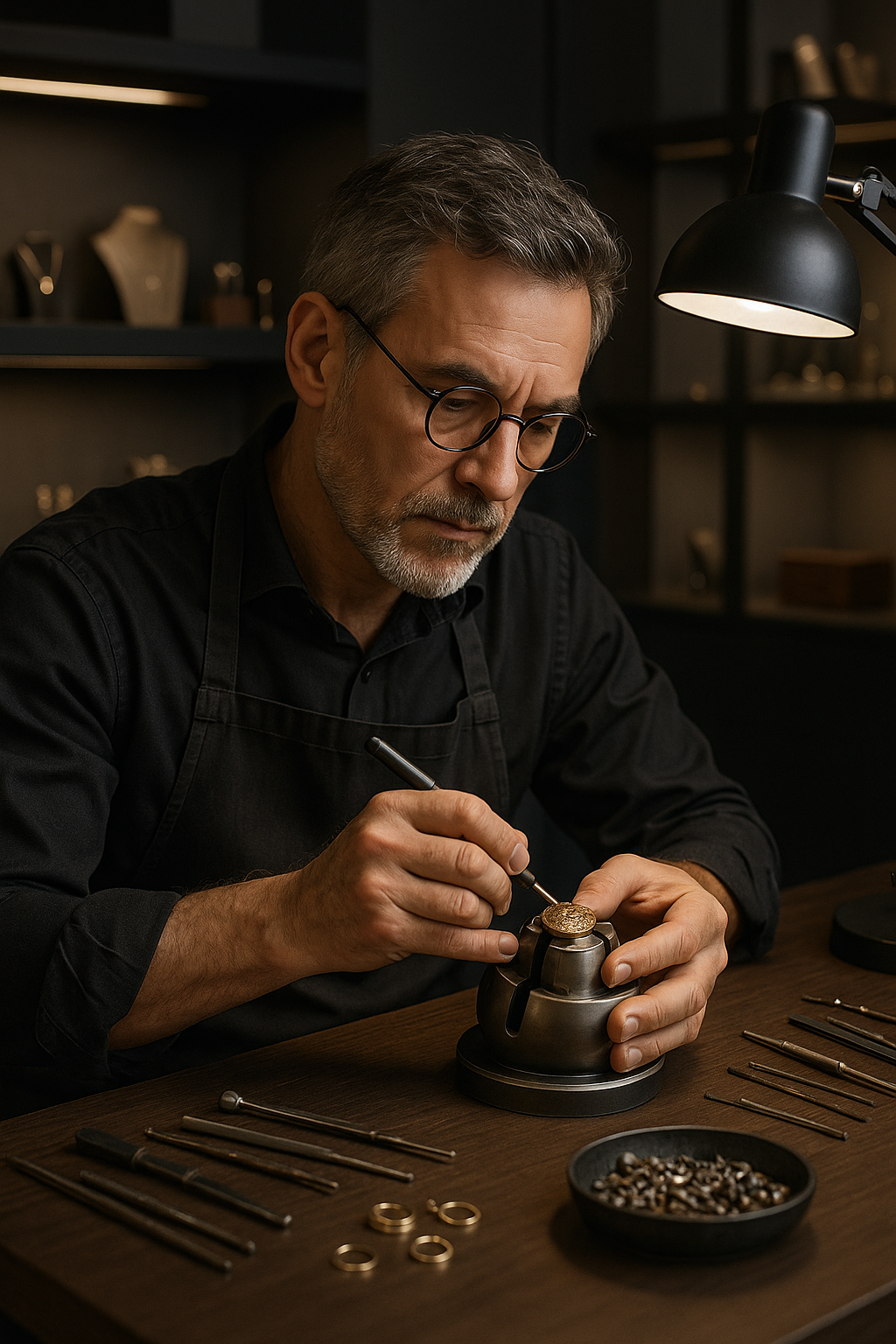 Maître sertisseur au travail