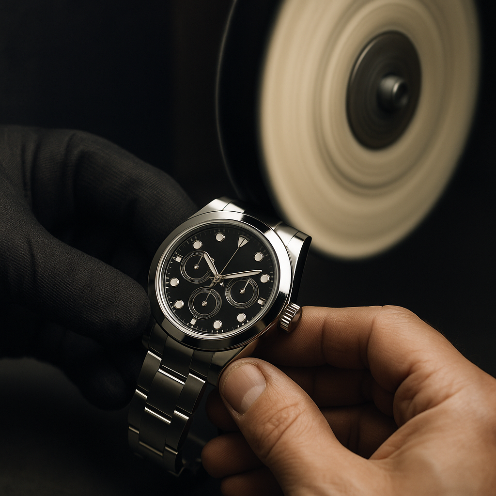 Polissage d'un boîtier